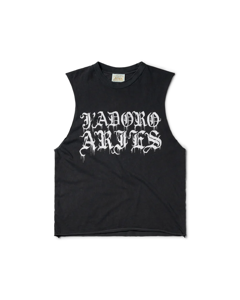 Faded Gothic J'adoro Muscle Vest__streetdrip.top
