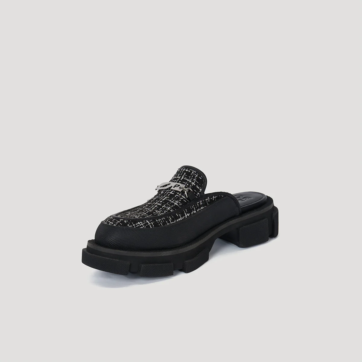GAO LOAFER MULES-BLACK/BLACK__streetdrip.top