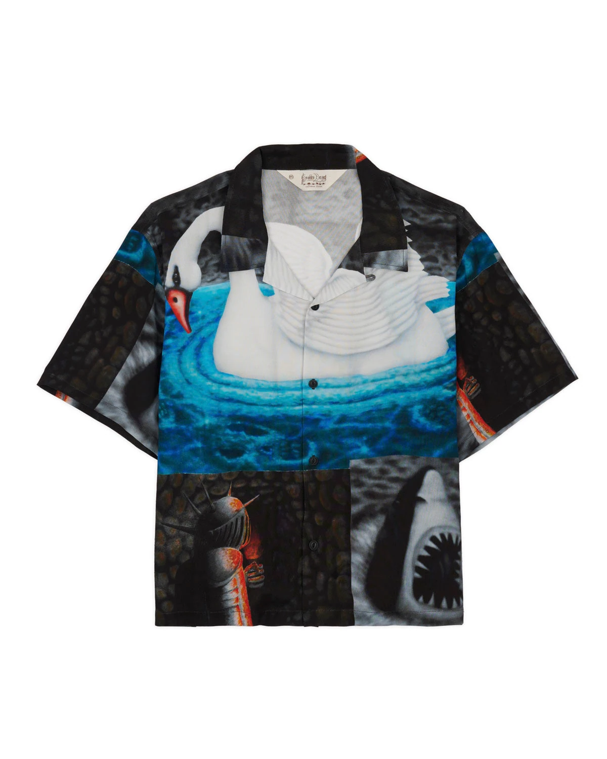 Copia Short Sleeve Button Down Shirt - Black Multi__streetdrip.top