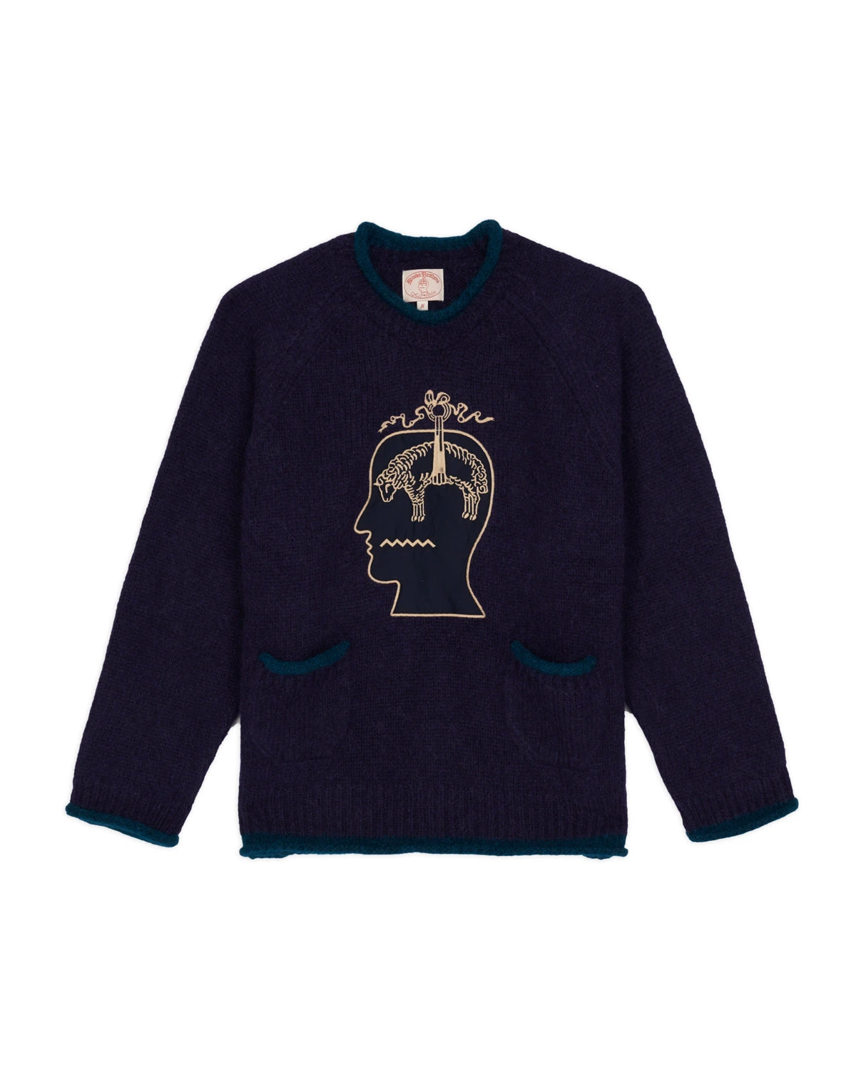 Brooks Brothers California Rolled Neck Sweater - Navy__streetdrip.top