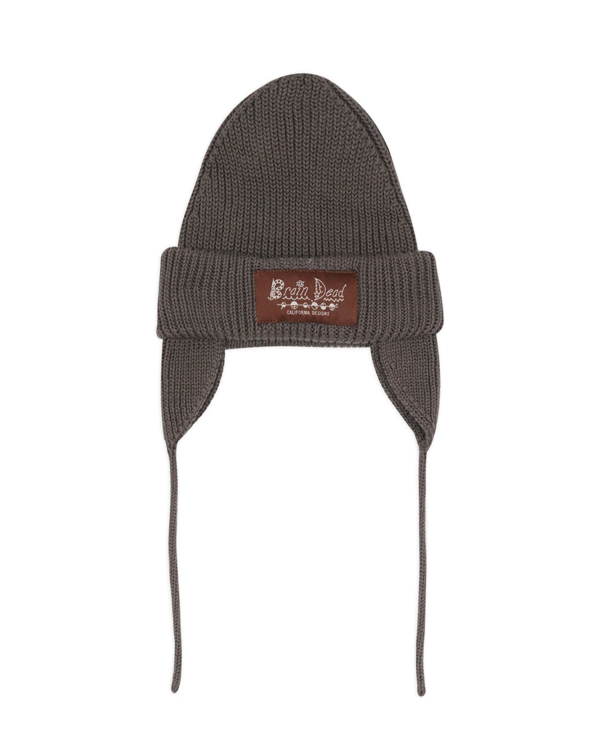 Knitted Ear Flap Beanie - Black__streetdrip.top