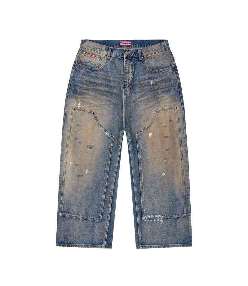 Double-Knee Denim Jeans__streetdrip.top