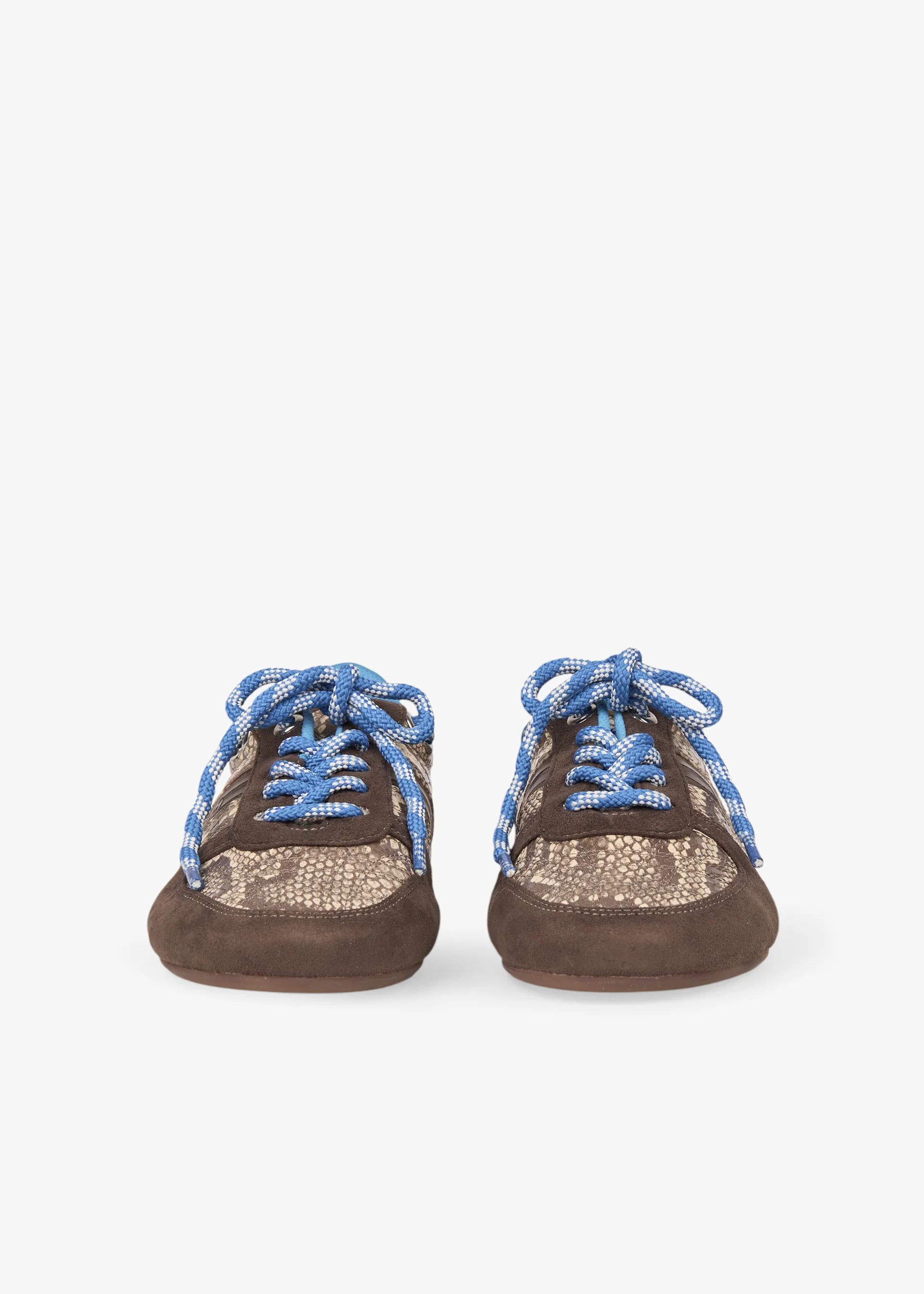 Lace-Up Python Sneakers__streetdrip.top