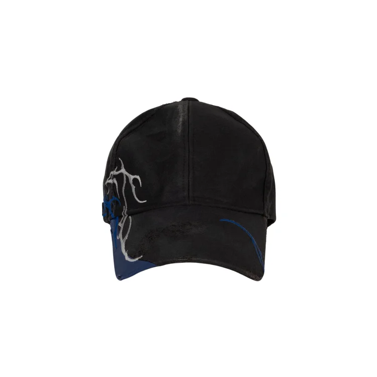 Bolsu Damaged Cap (Black/Blue) __streetdrip.top