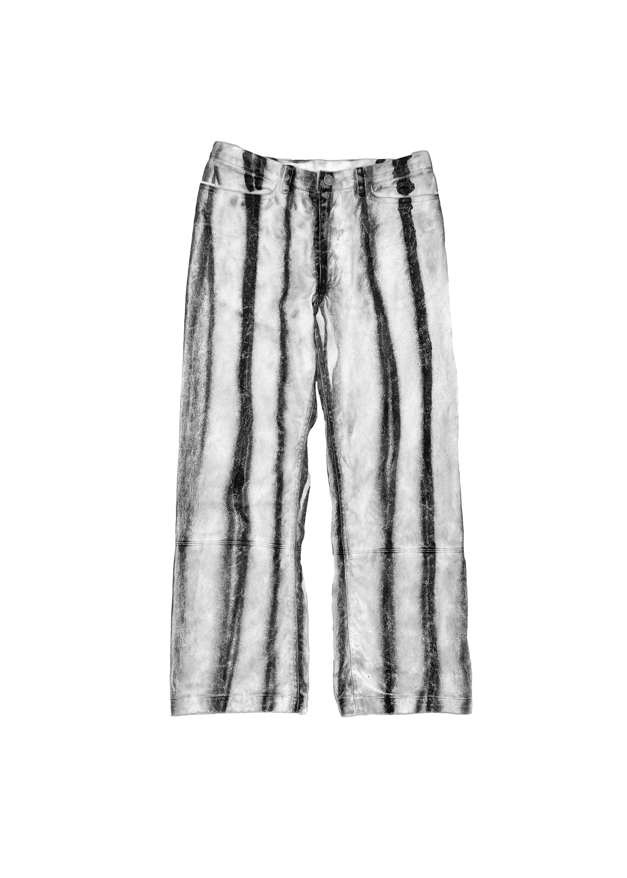 Etteragic Pants White Denim Stripes Black__streetdrip.top