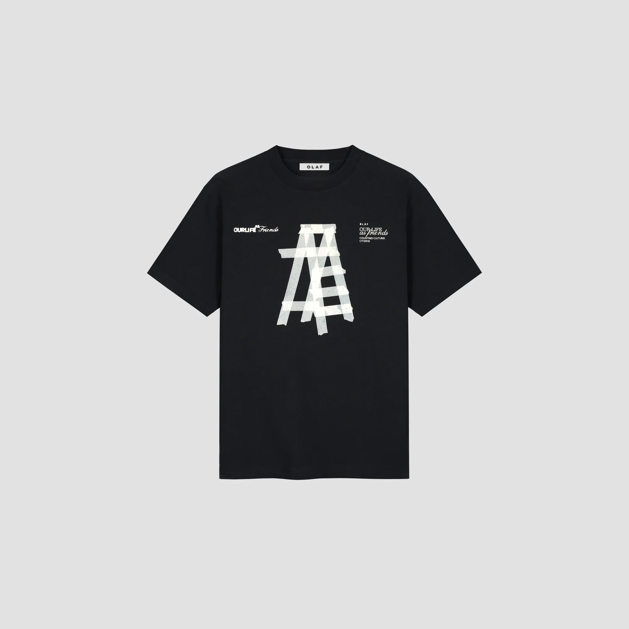 TAPED LADDER SS TEE - BLACK__streetdrip.top