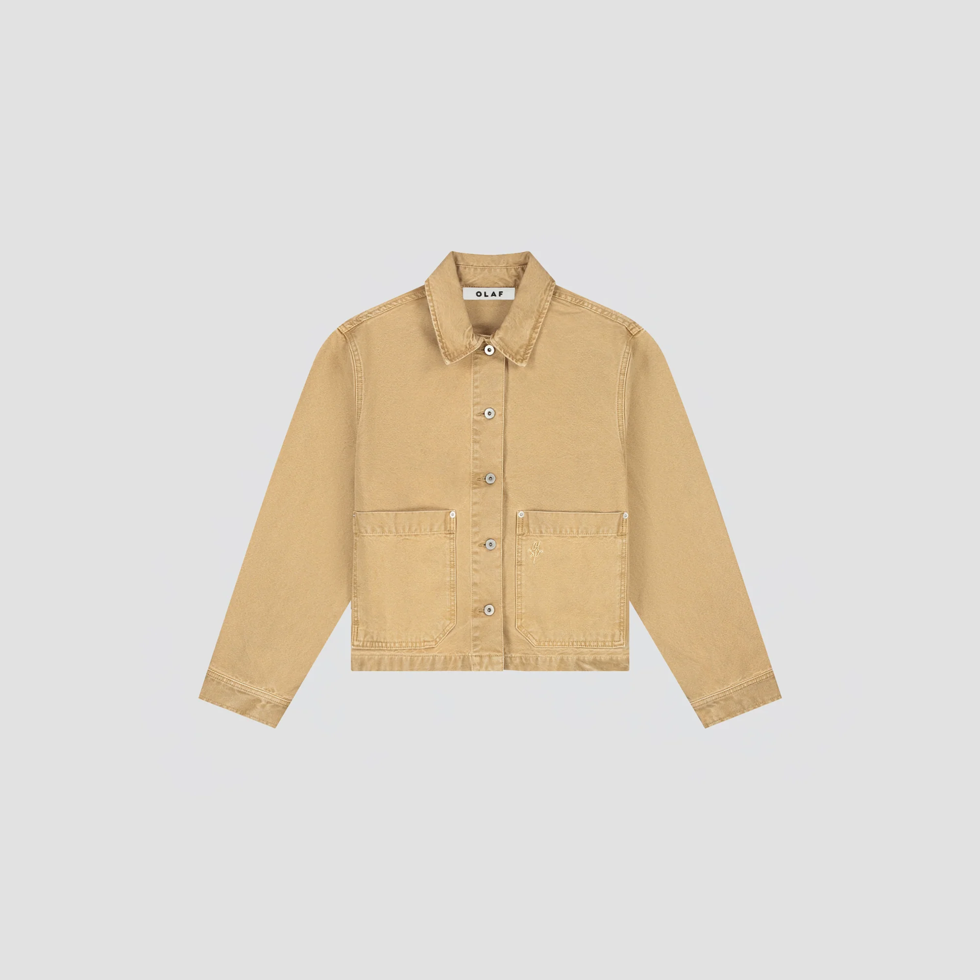 MONOGRAM WASHED CANVAS JACKET - MEDAL BRONZE__streetdrip.top